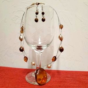 Necklace and earrings